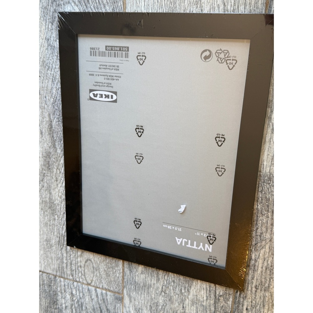 IKEA NYTTJA Picture Frame 8.5x11 Black Modern Minimalist Home Decor 8.5 x 11 NWT